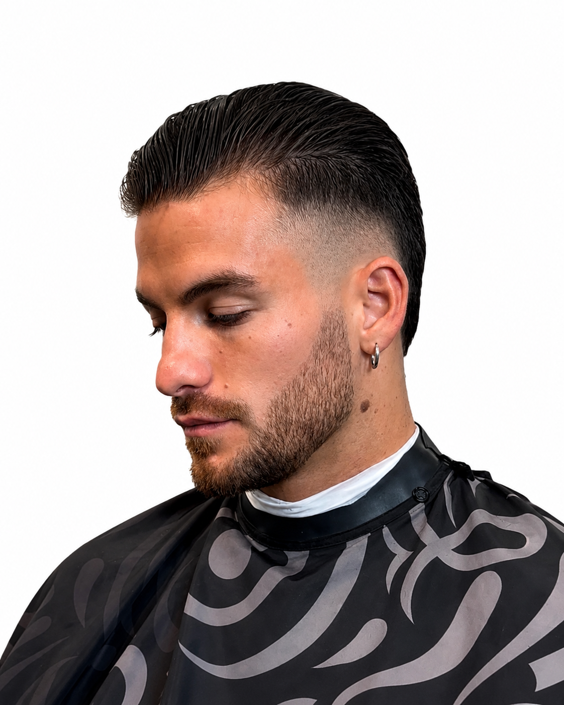 Classic slick back with skin fade