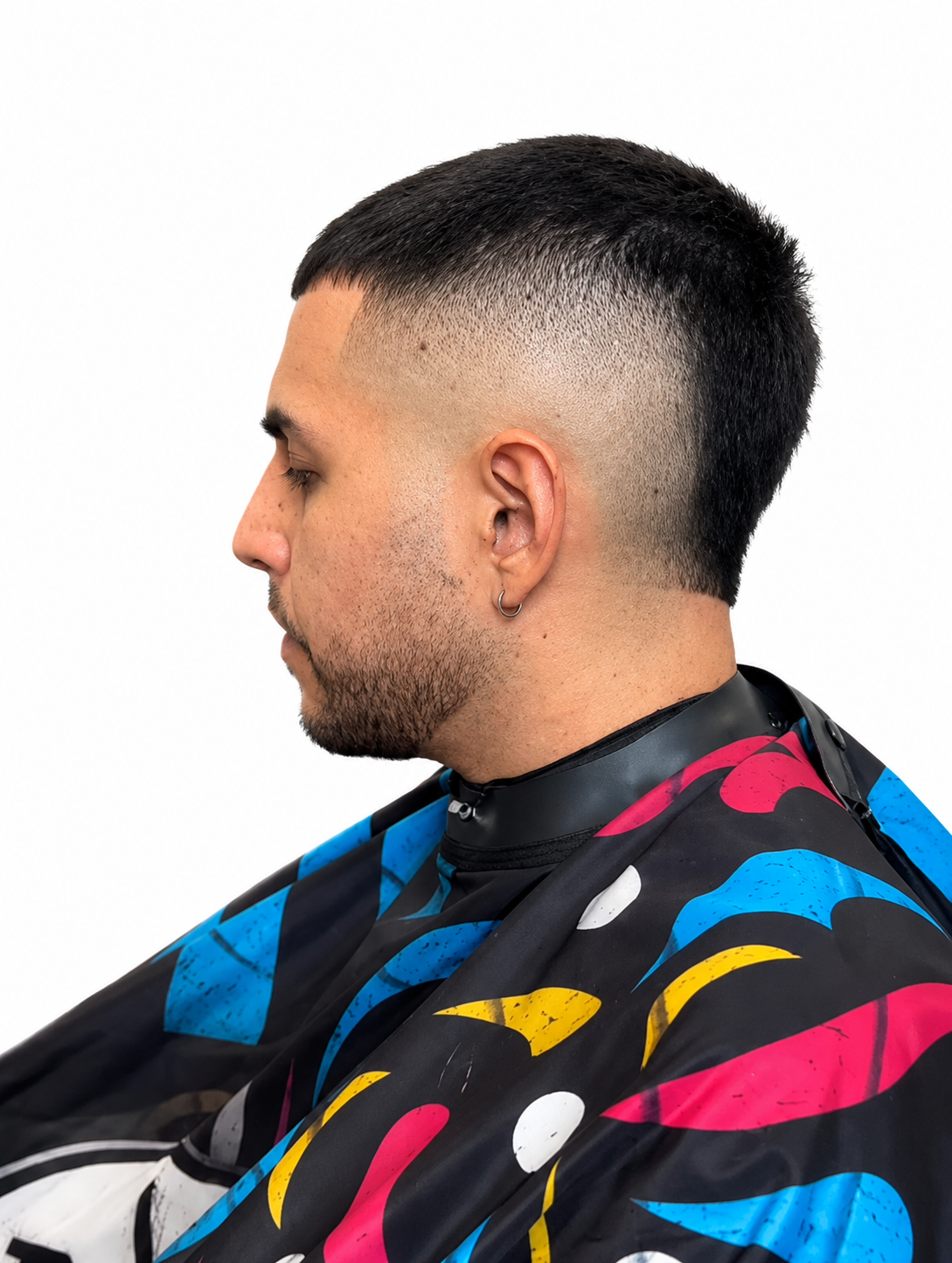 Textured crop fade with neckline detail
