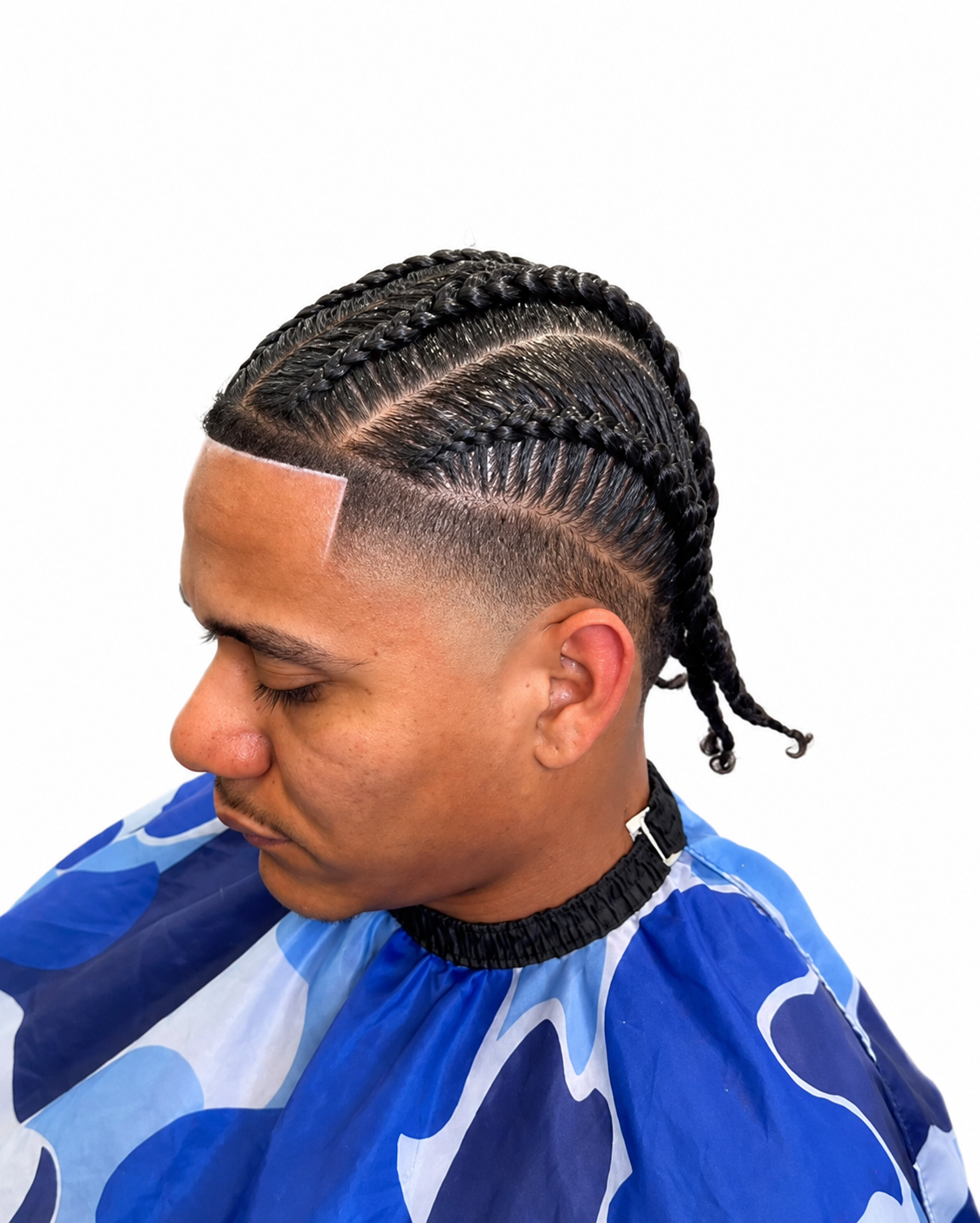 Modern skin fade haircut — side profile