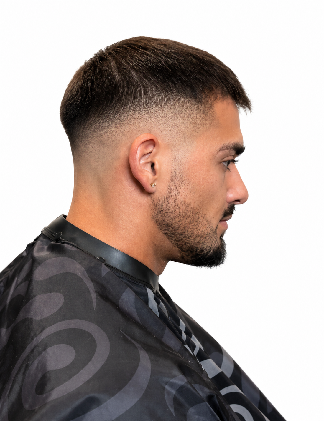 Textured modern men's haircut portrait