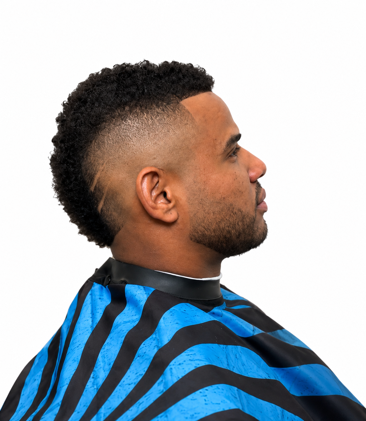 Precise fade and lineup — back view